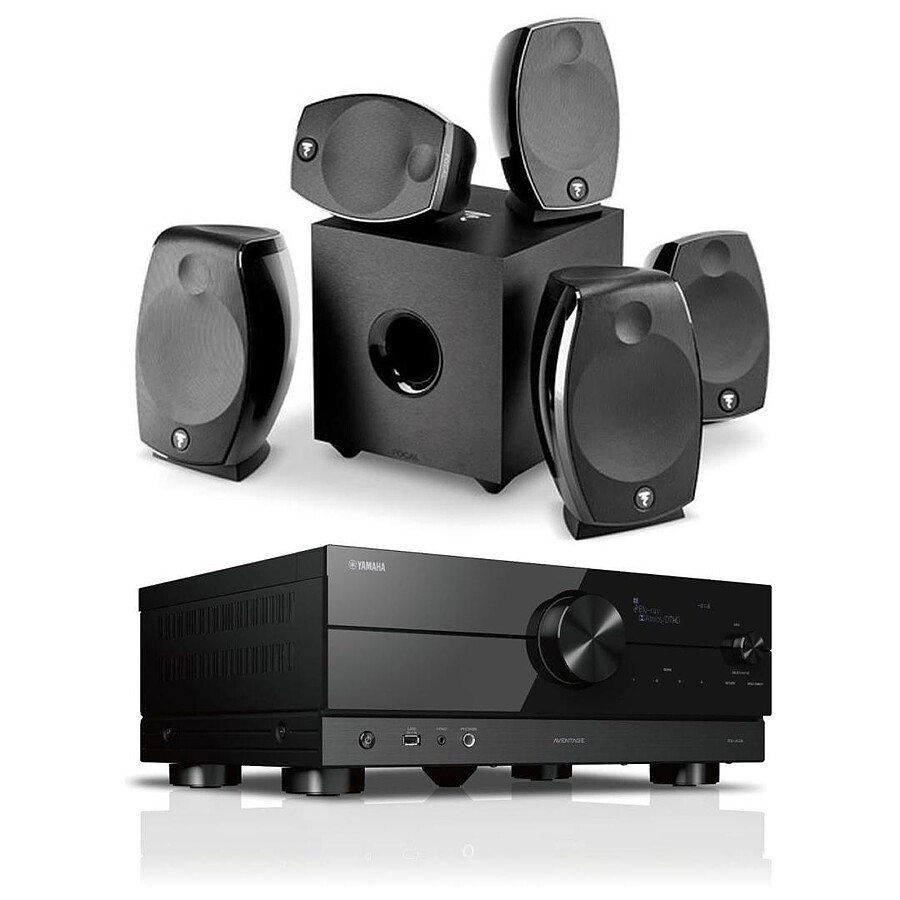 Yamaha RX-A2A Noir + Focal Sib Evo 5.1.2 Dolby Atmos Noir