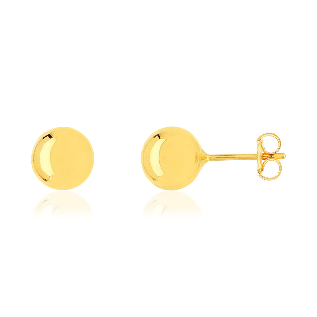 Boucles d'oreilles or 375 jaune diam 7 mm