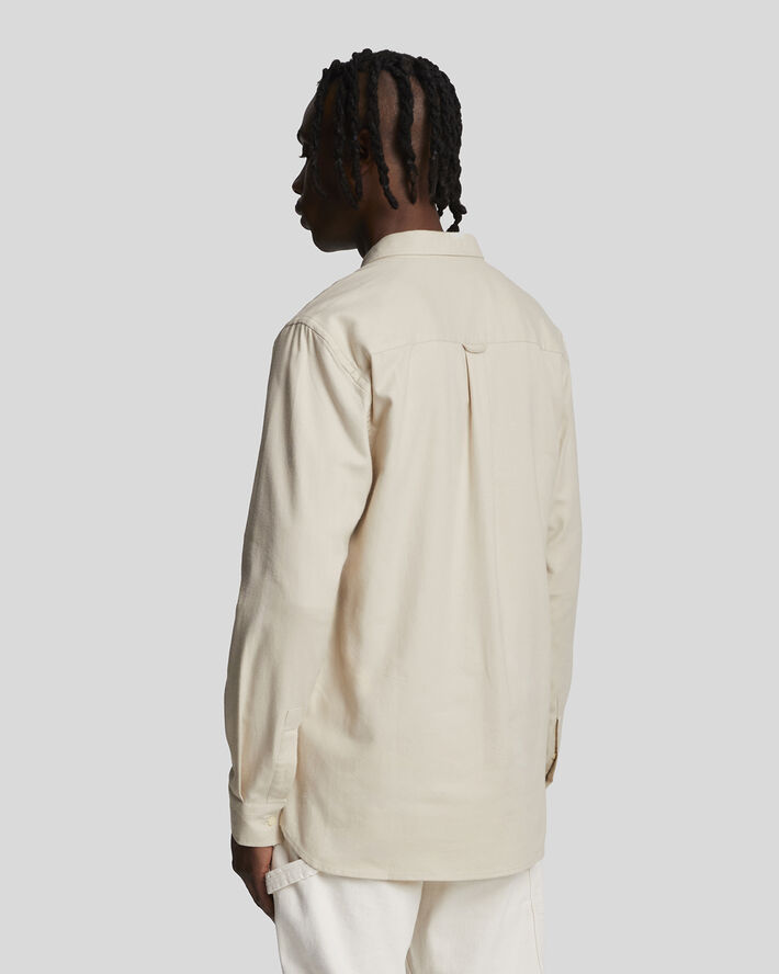 Lyle & Scott Plain Flannel Shirt W870 cove