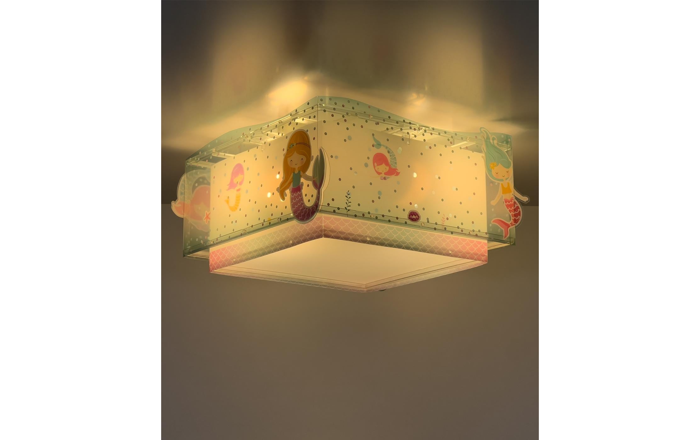 Deckenlampe MermaidsDeckenleuchte mit Doppelschirm für Kinderzimmer