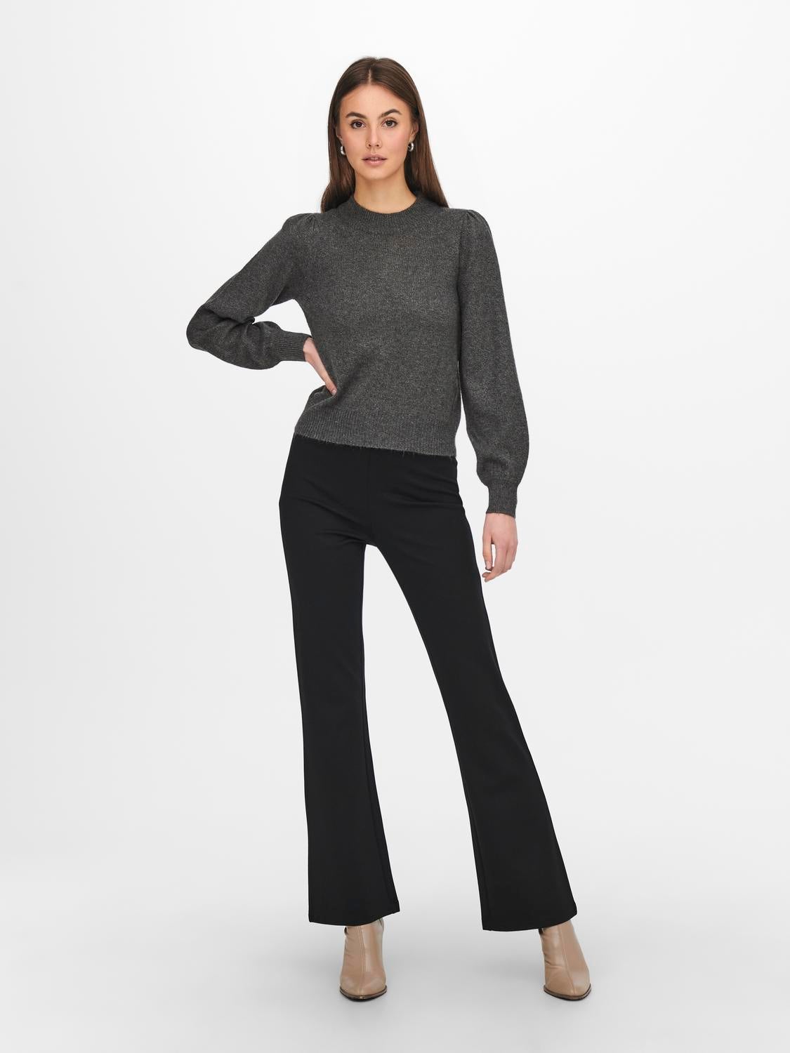 JDYRUE Strickpullover Dark Grey Melange