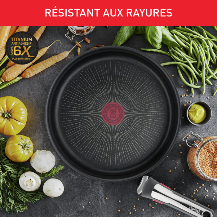 Ingenio Préférence, Batterie de cuisine 13pcs, Inox, antiadhésif, Induction