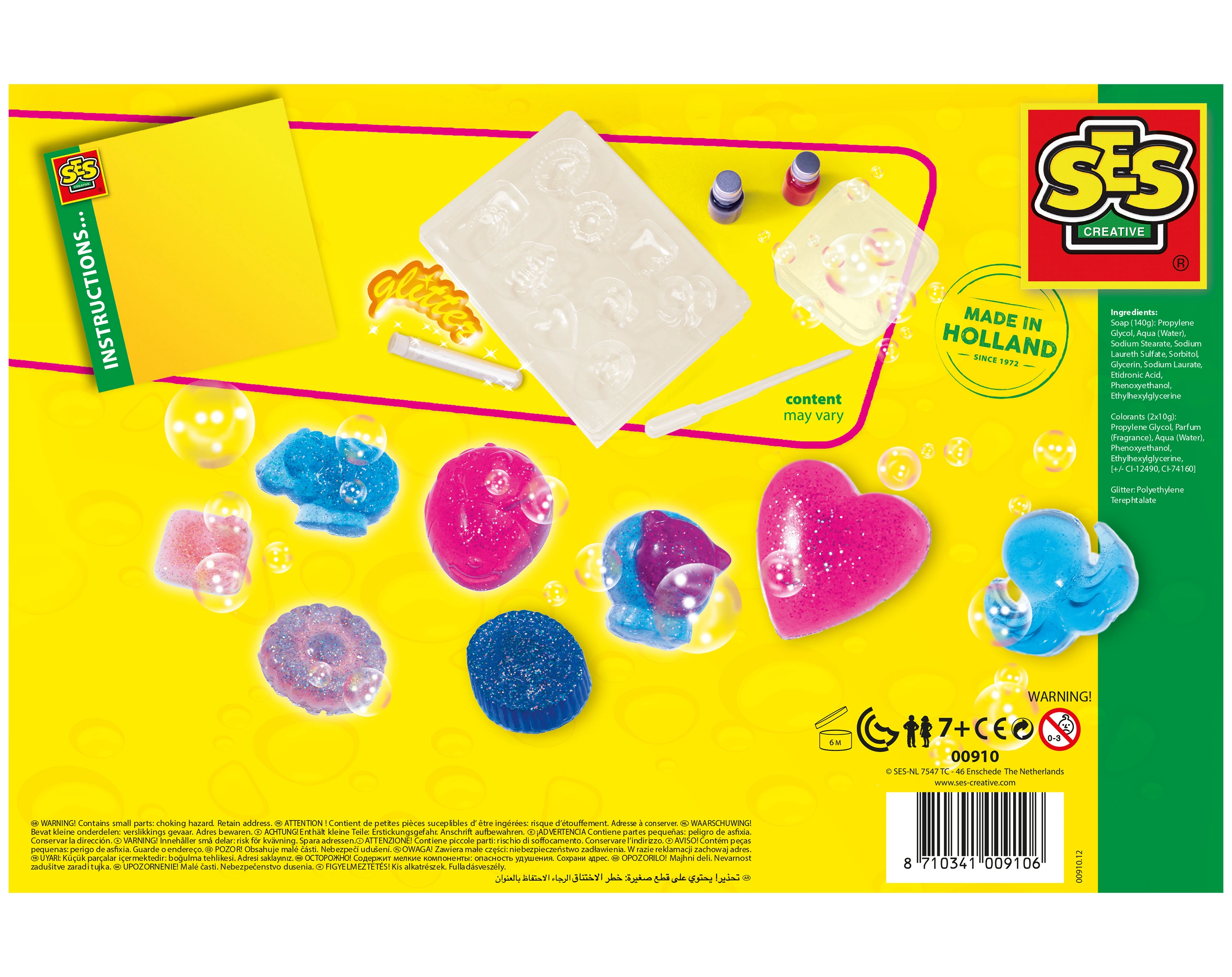 Bastelset GLITZER SEIFE in pink/blau