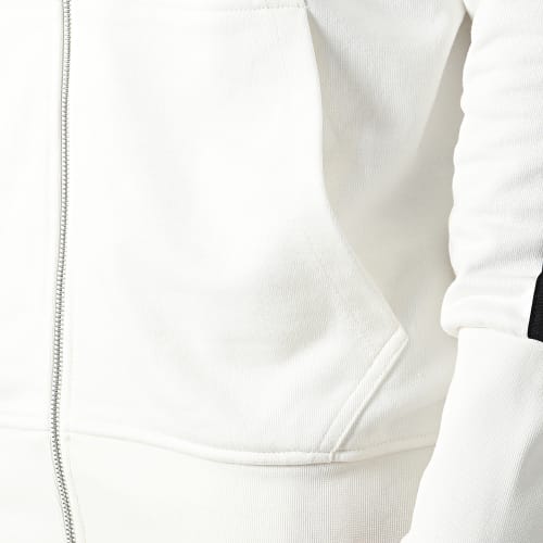 Ensemble De Survetement A Bandes FTK 6195 Blanc