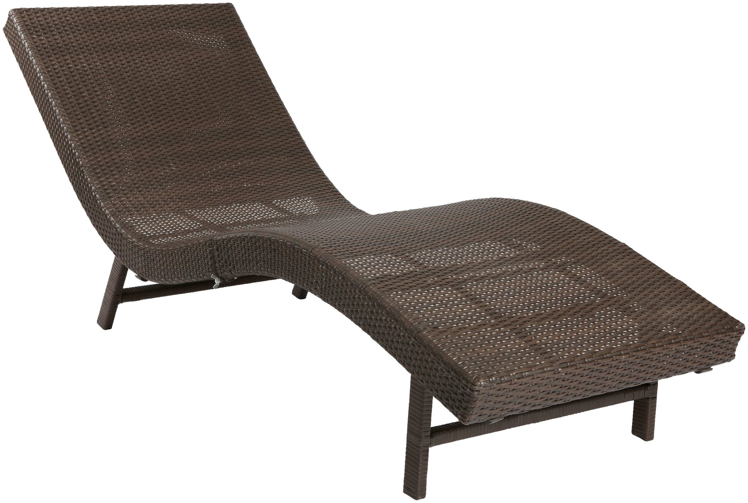 MERXX Gartenliege »Piacenza« Polyrattan, braun, inkl. Wendeauflage
