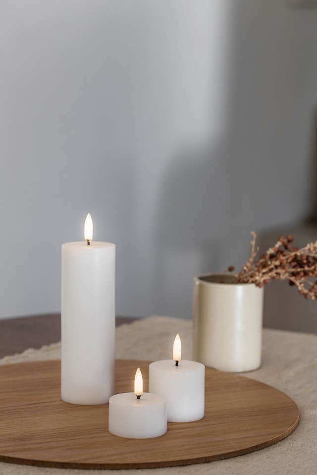 Uyuni - LED blok lys - Nordic White, 5x14,5 cm