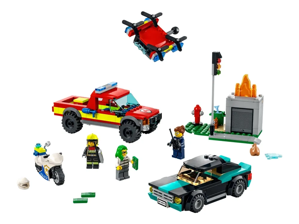 LEGO City 60319 Brandslukning og politijagt
