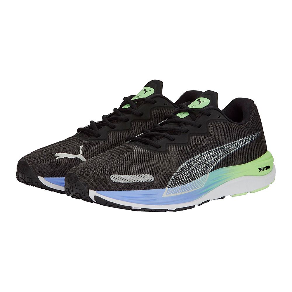 Puma VELOCITY NITRO 2 FADE - Chaussures Running Homme puma black/elektro purple/puma silver