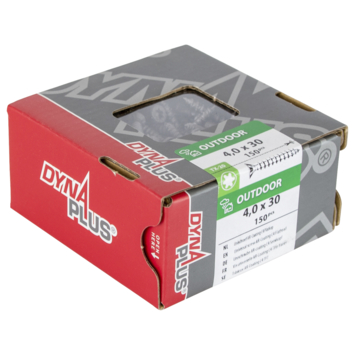 Dynaplus Schroef universeel platkop AR-coating TX-20 4.0x30 150 stuks