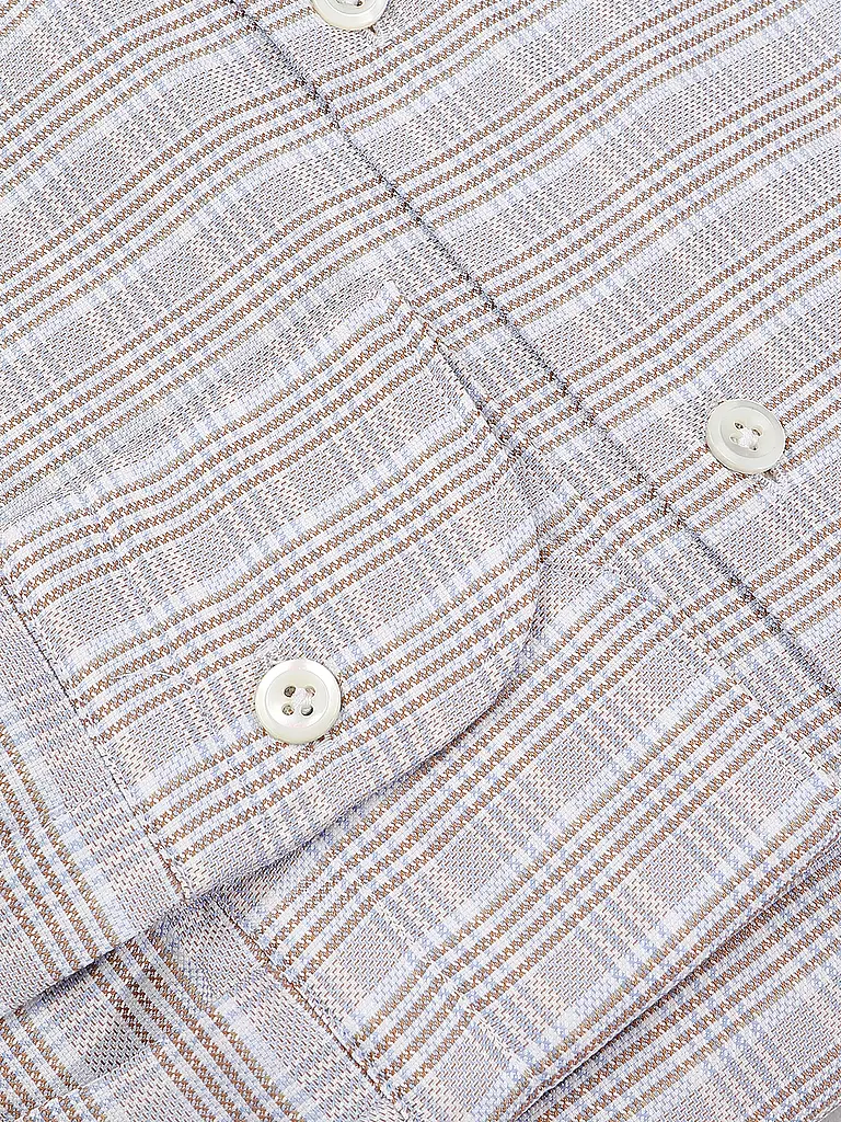 EDWARD COPPER Hemd Tailored Fit beige