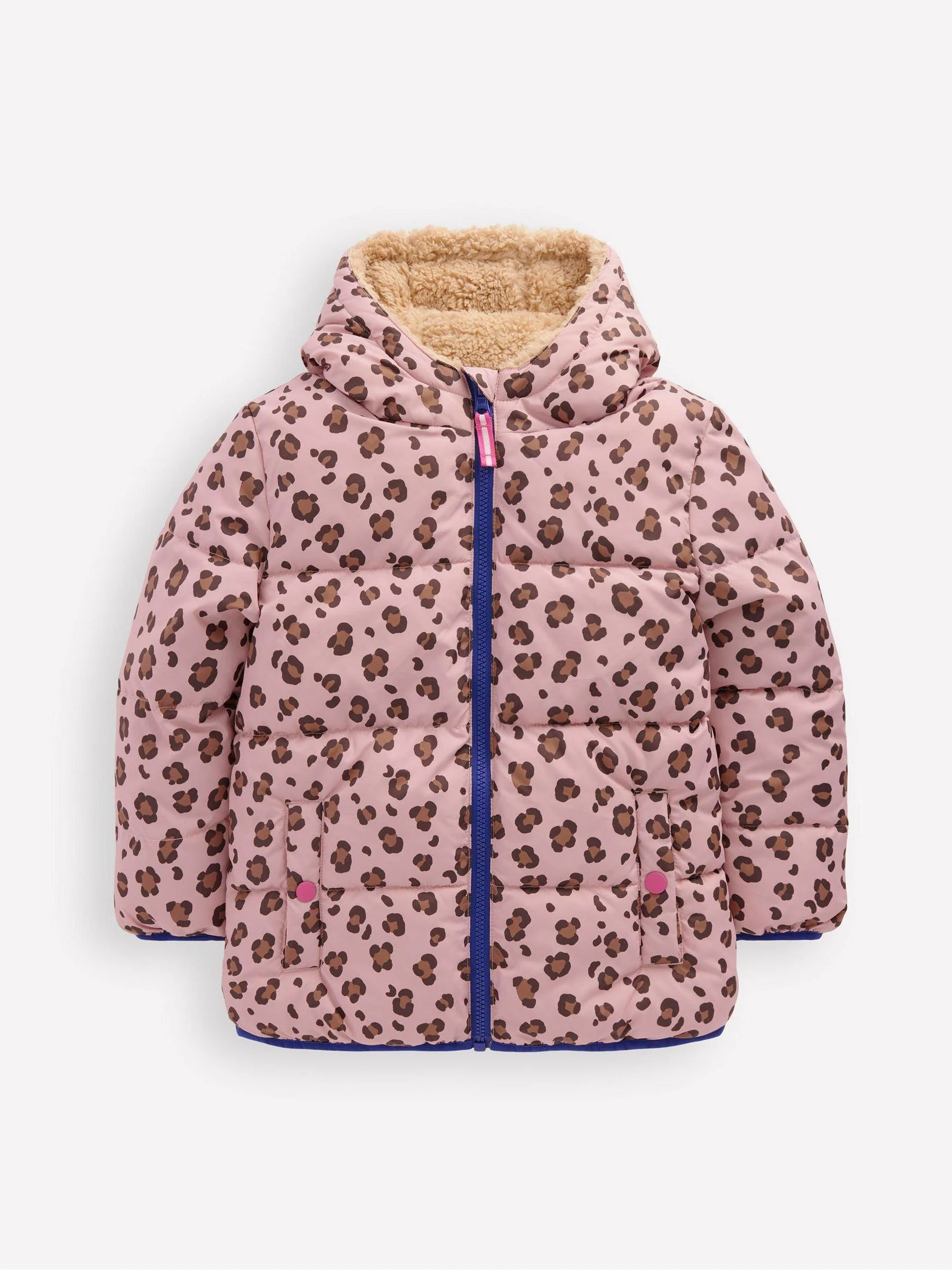 Boden Reversible Padded Borg Coat