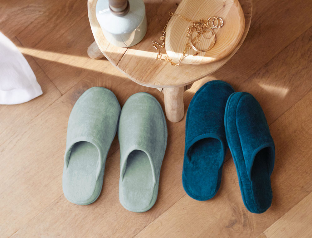 Chaussons de bain-Velouté