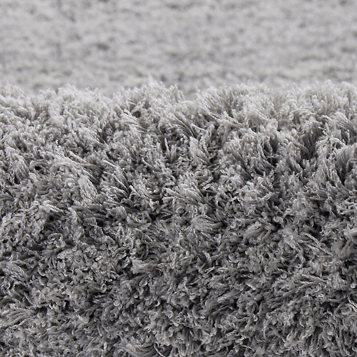 Tapis rond microfibre Markky ⌀70 cm gris