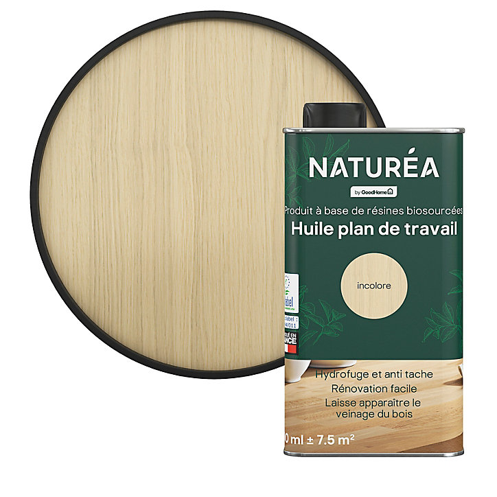 Huile pour plan de travail Naturéa incolore 500ml