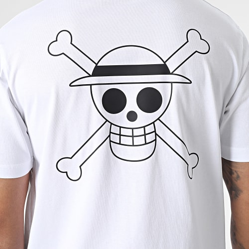 Tee Shirt Oversize Large Mugiwara Logo Blanc Noir