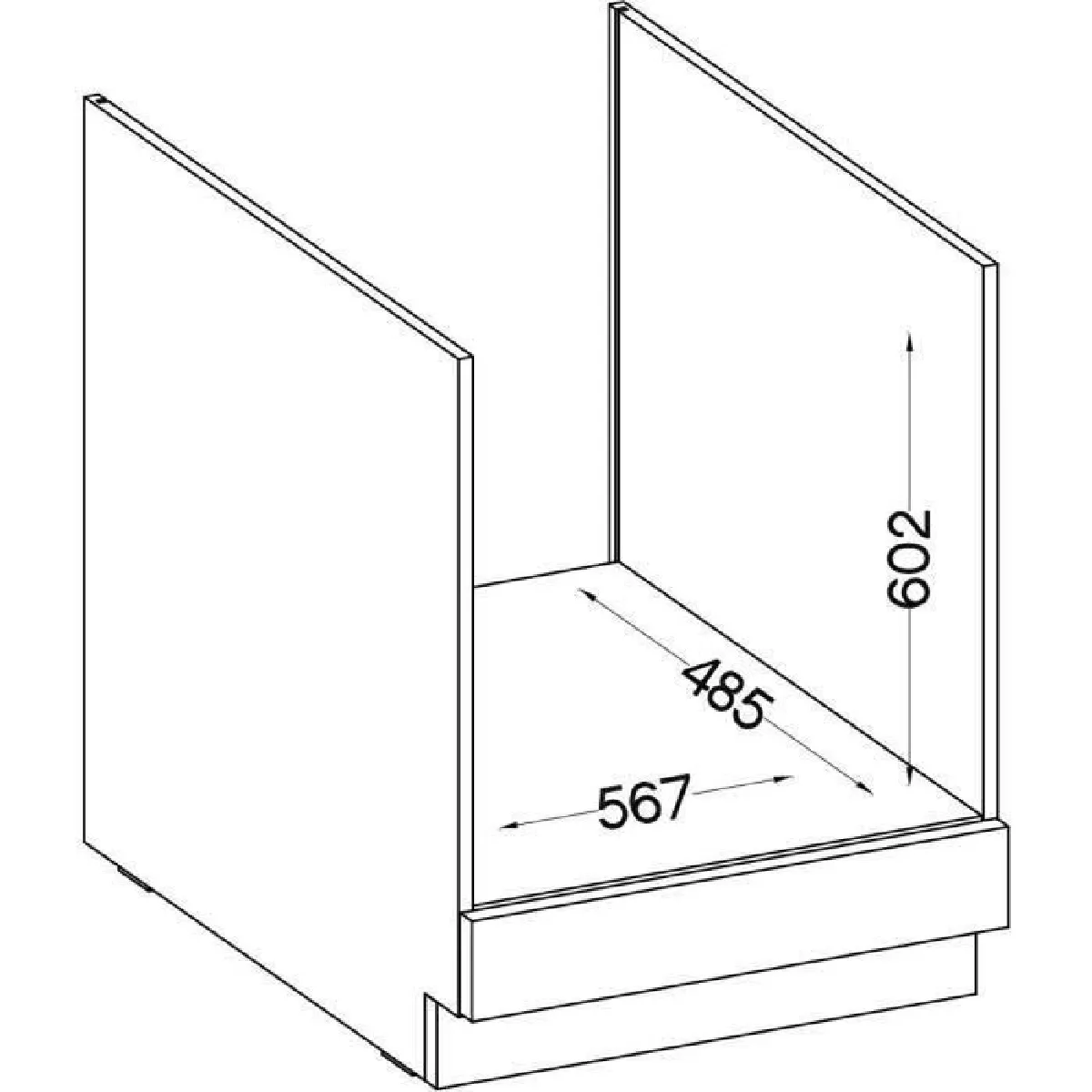 TBS Meuble Bas Four Encastrable - Chêne Sonoma
