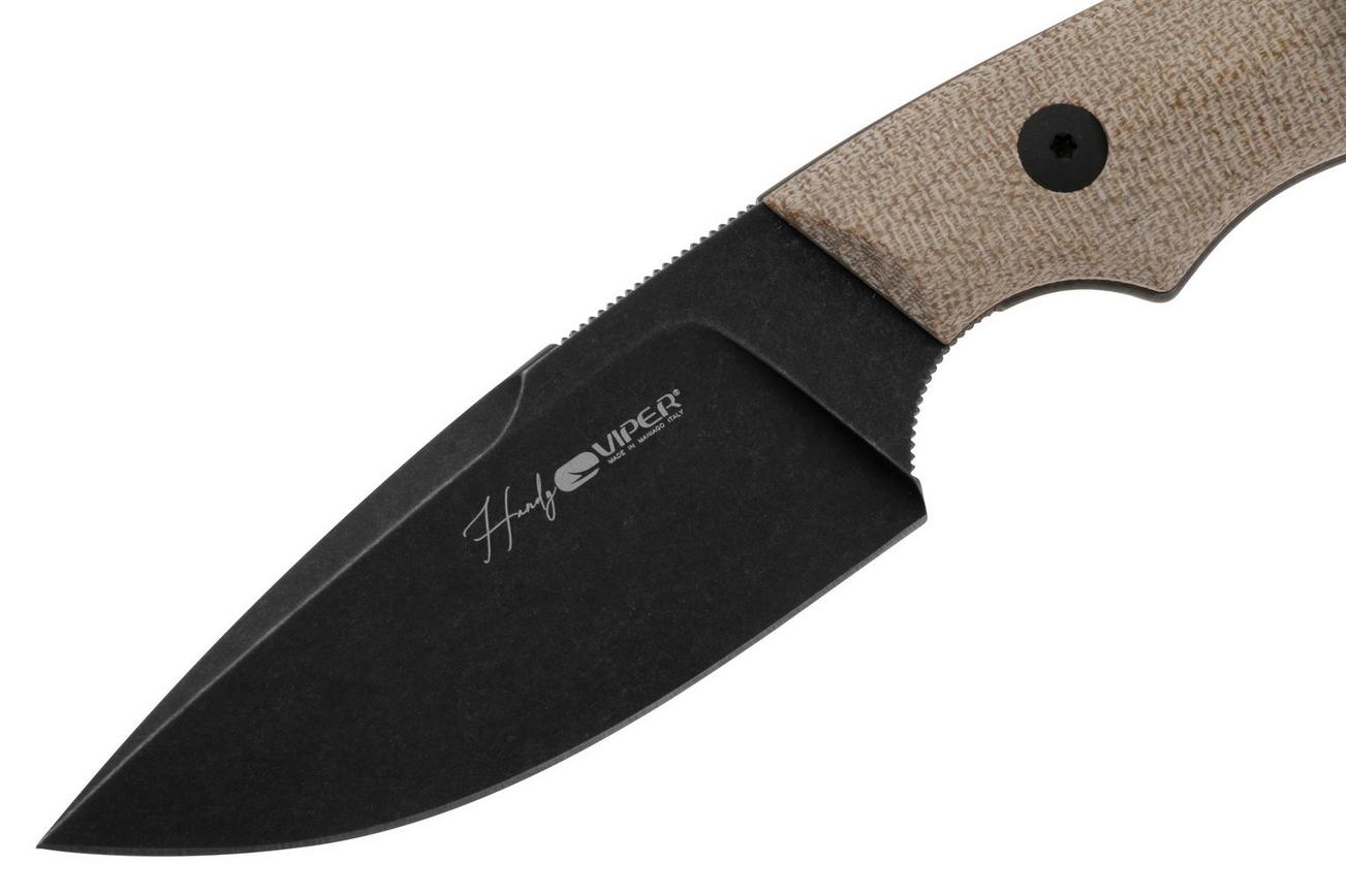 Viper Handy VT4042CN Blackwashed Natural Canvas, vaststaand mes