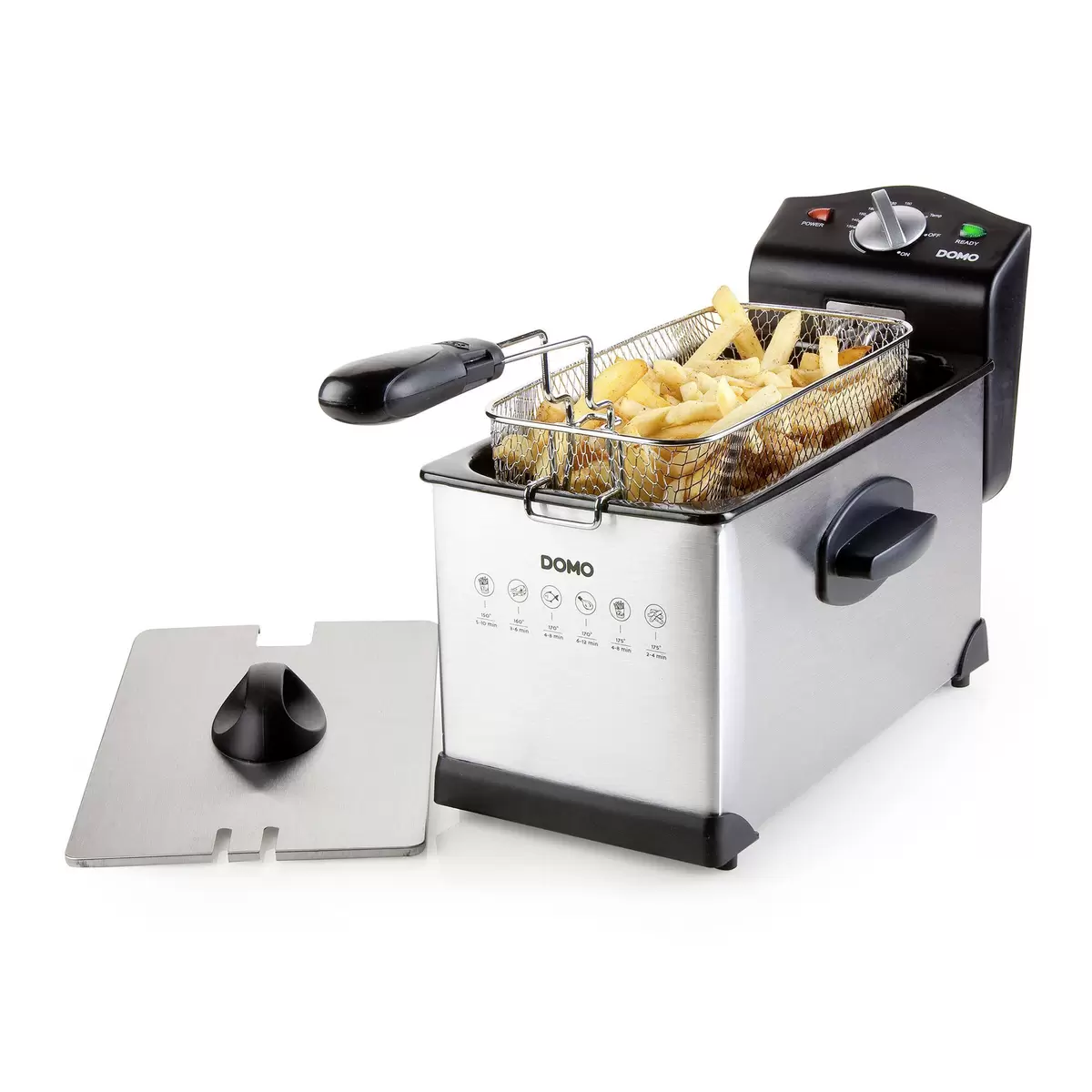 Fritteuse Öl Domo DO514FR Silber