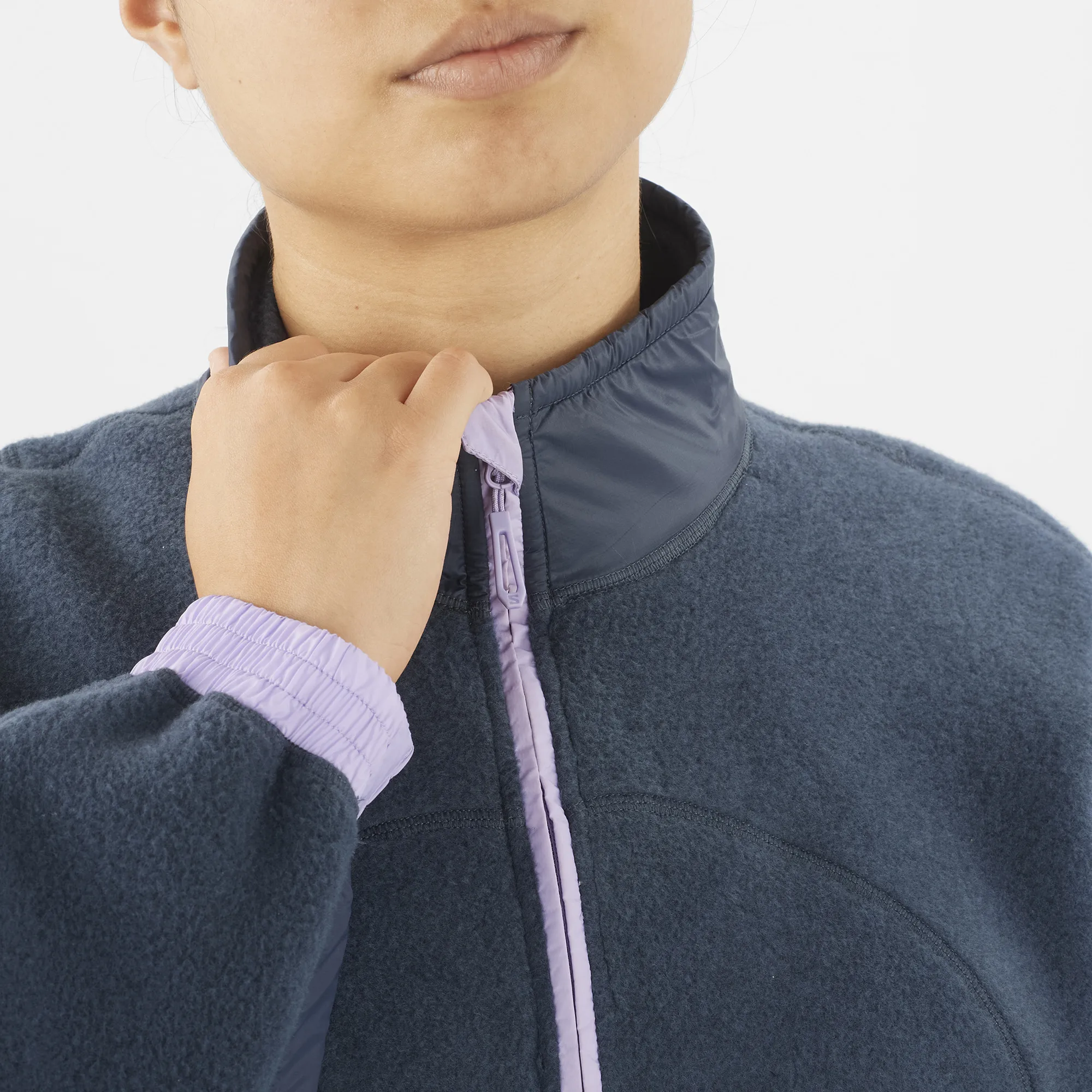 Salomon Chroma Fleece Crop W Blue Nights/