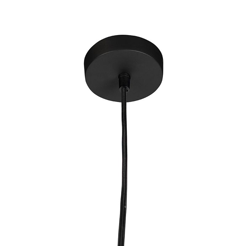 Moderne ronde hanglamp zwart met goud 3-laags - Titus