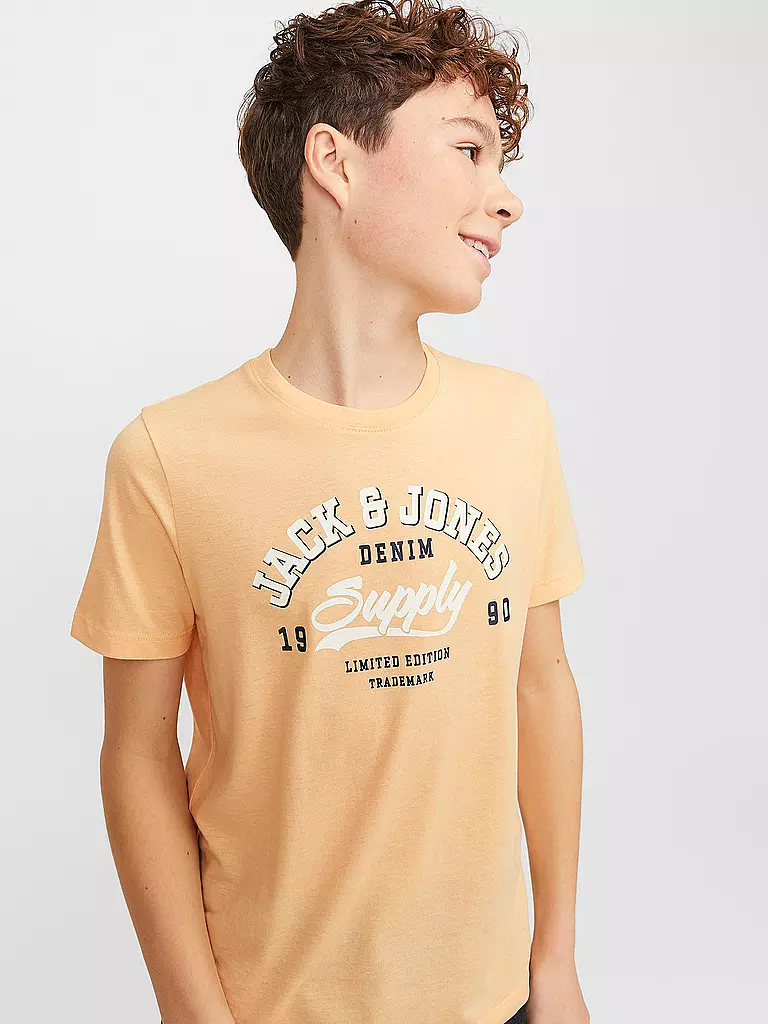 JACK & JONES Jungen T-Shirt JJELOGO orange