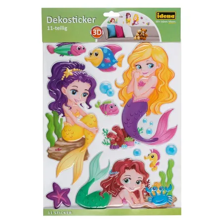 Idena Dekosticker Meerjungfrauen, 11 teilig