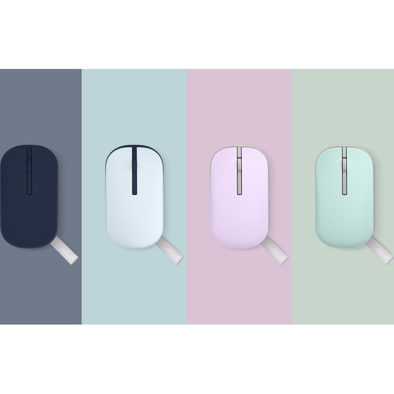 ASUS Marshmallow Mouse MD100 souris Bureau Ambidextre RF sans fil + Bluetooth Optique 1600 DPI