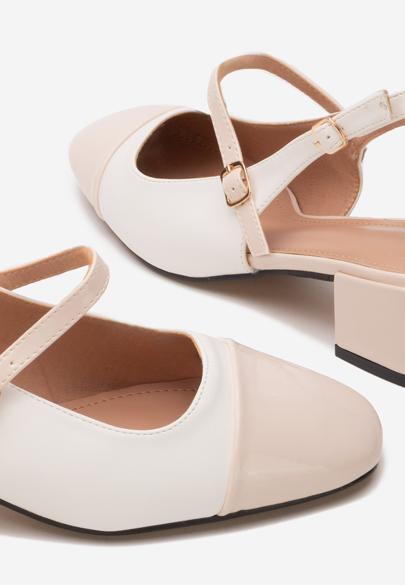 Chaussures à talon épais blancs Dreama