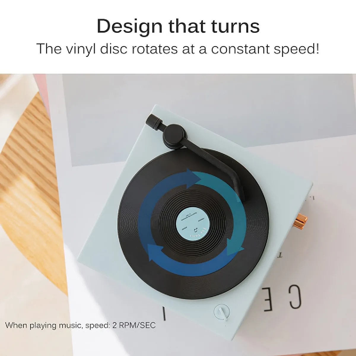 Universal Enregistreur Vinyl Bluetooth - Bleu