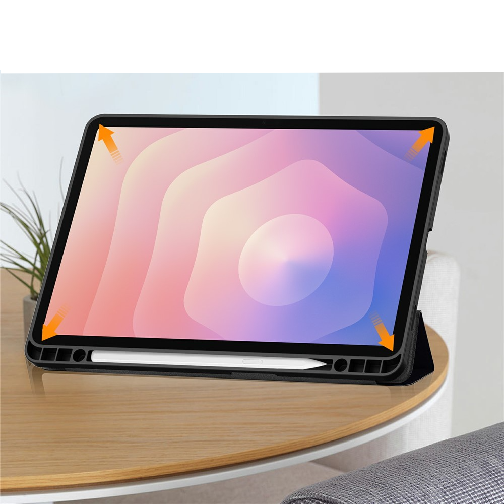 Samsung Galaxy Tab S11 Leder Tasche Smart Cover Schutzhülle   S-Pen Halterung - Don't Touch Me