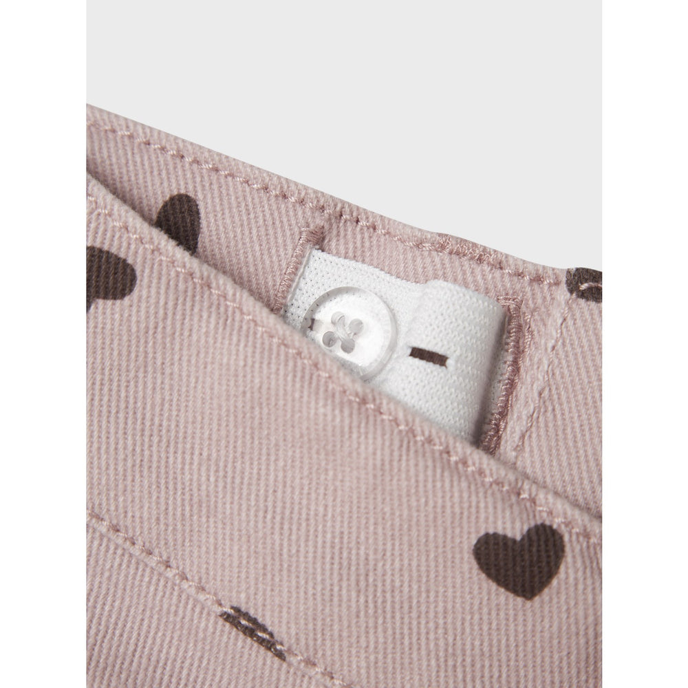 Køb Name It Burnished Lilac Heart Nmfrose Straight Aop Twill Bukser 7218-Yf