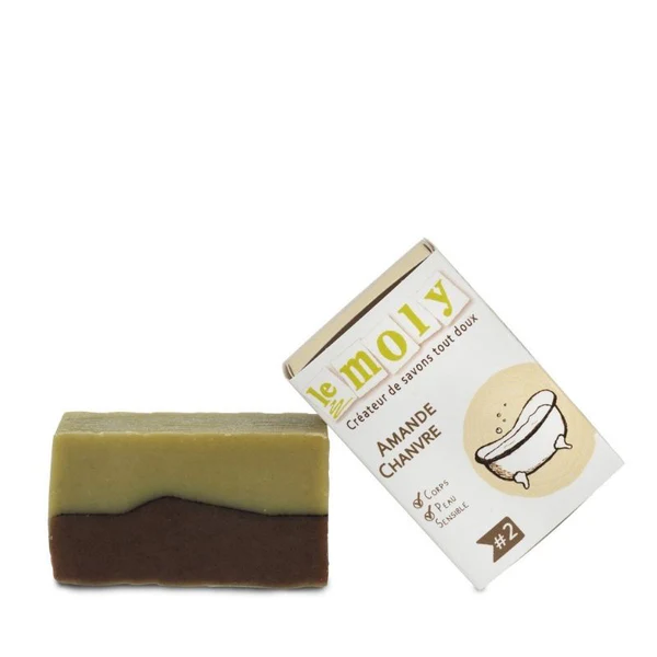 Le Moly Savon Amande Chanvre Bio - Peau Sensible 100g