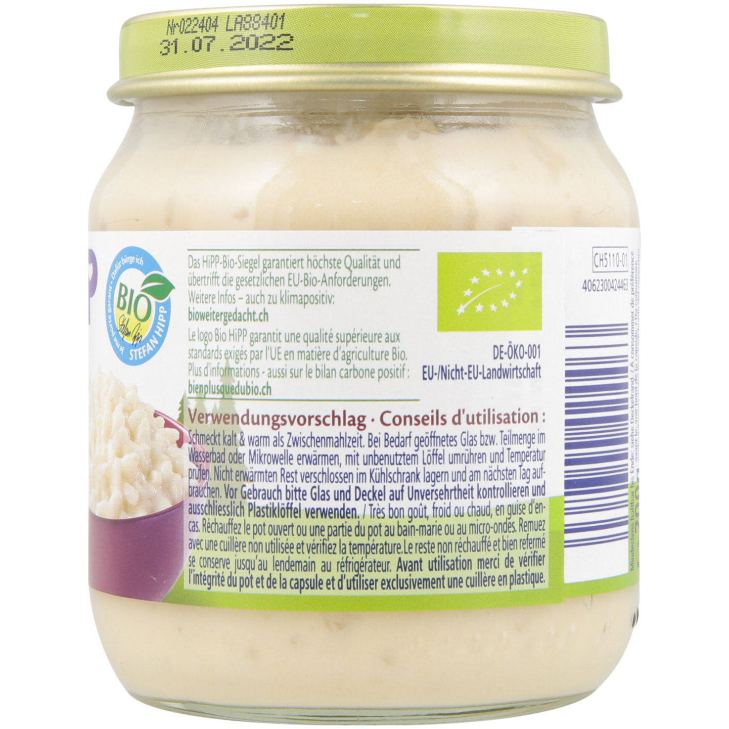 Hipp Milchreis mit Apfel 10+ Monate