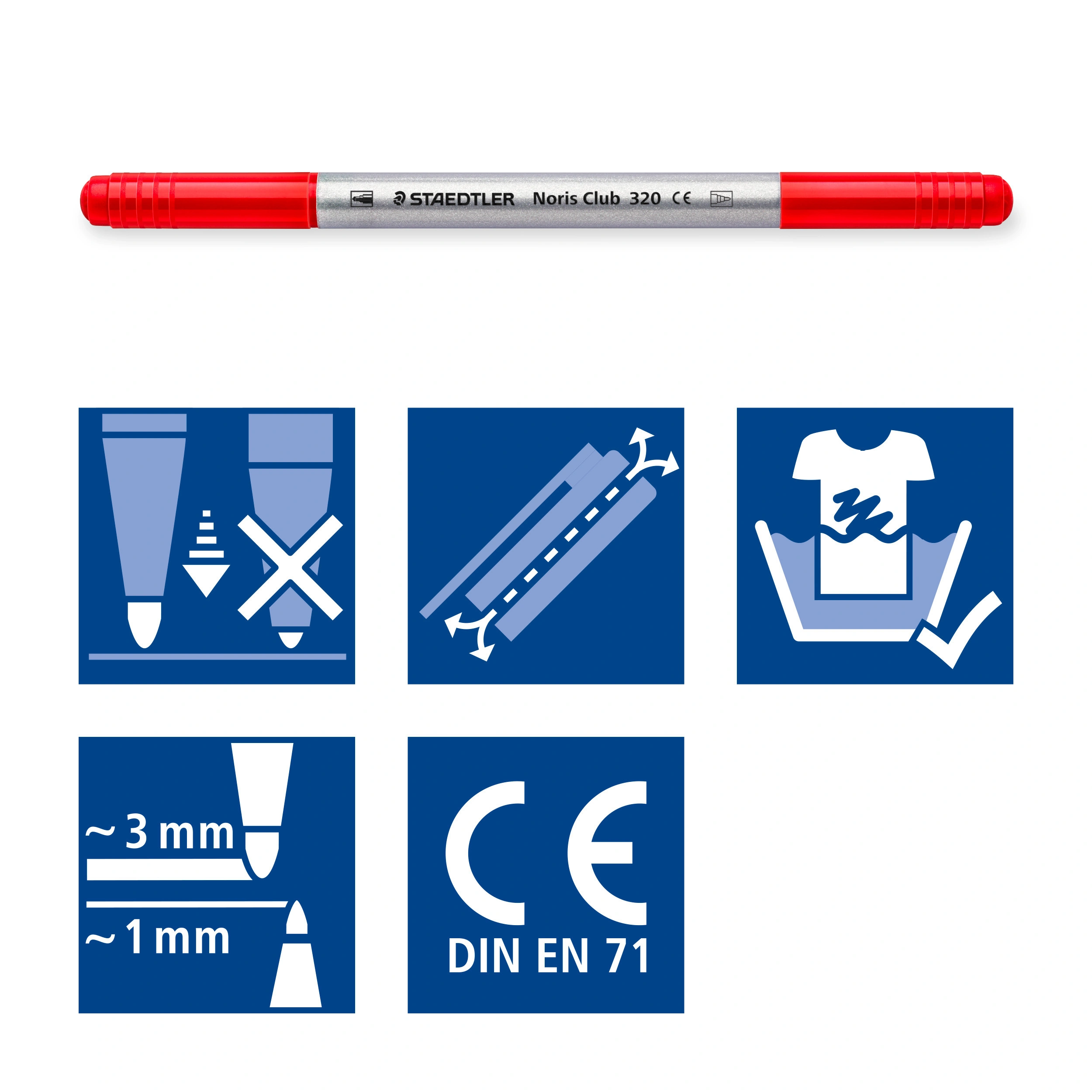 Fasermaler NORIS DOUBLE 12er Set