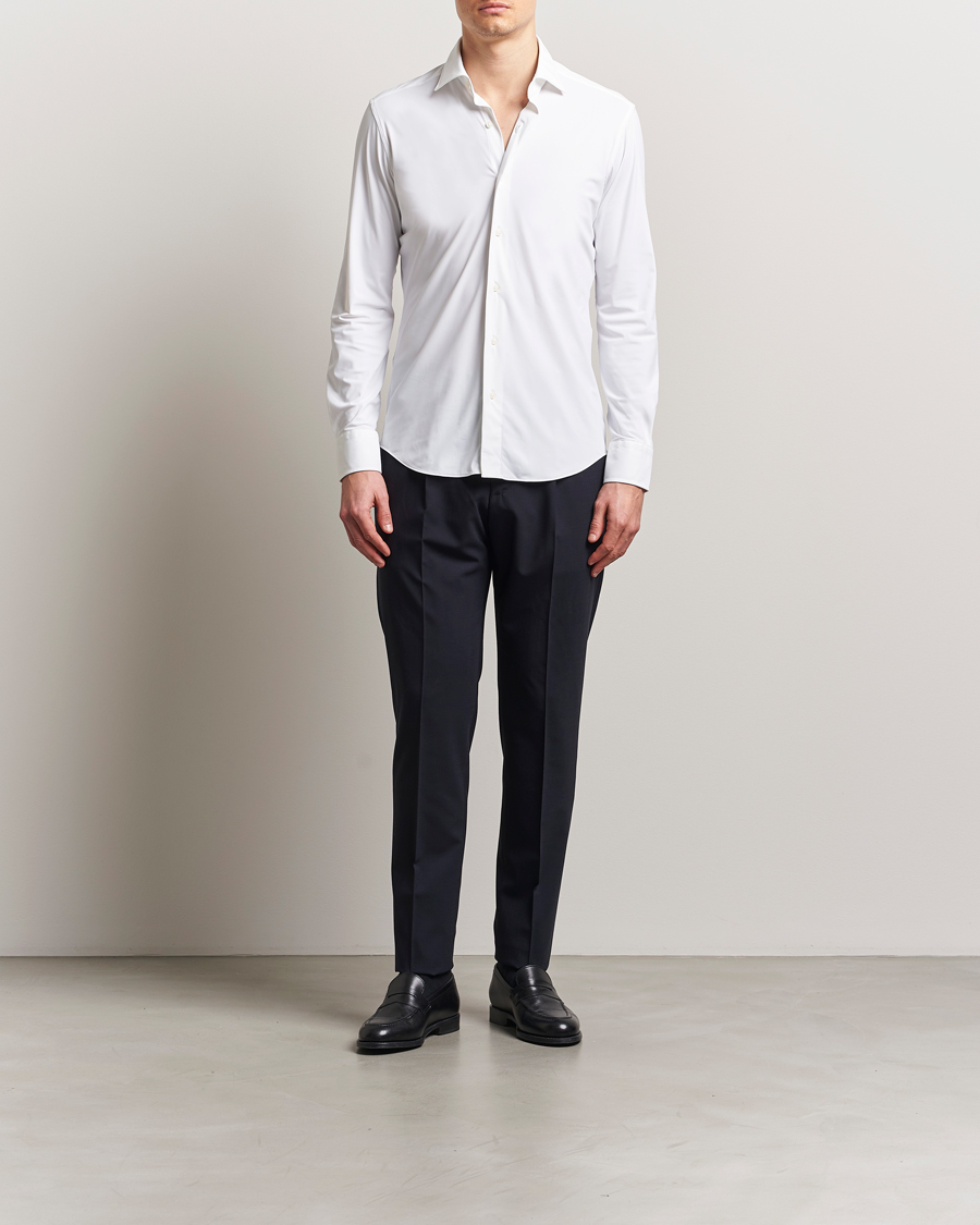 Grigio Jersey Stretch Shirt White