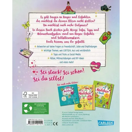 Carlsen Verlag Dein Mädchenbuch: Girlpower von Nikki Busch, Christiane Hahn