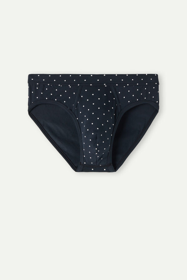 Cueca de algodão elástico Supima® com estampa de bolinhas