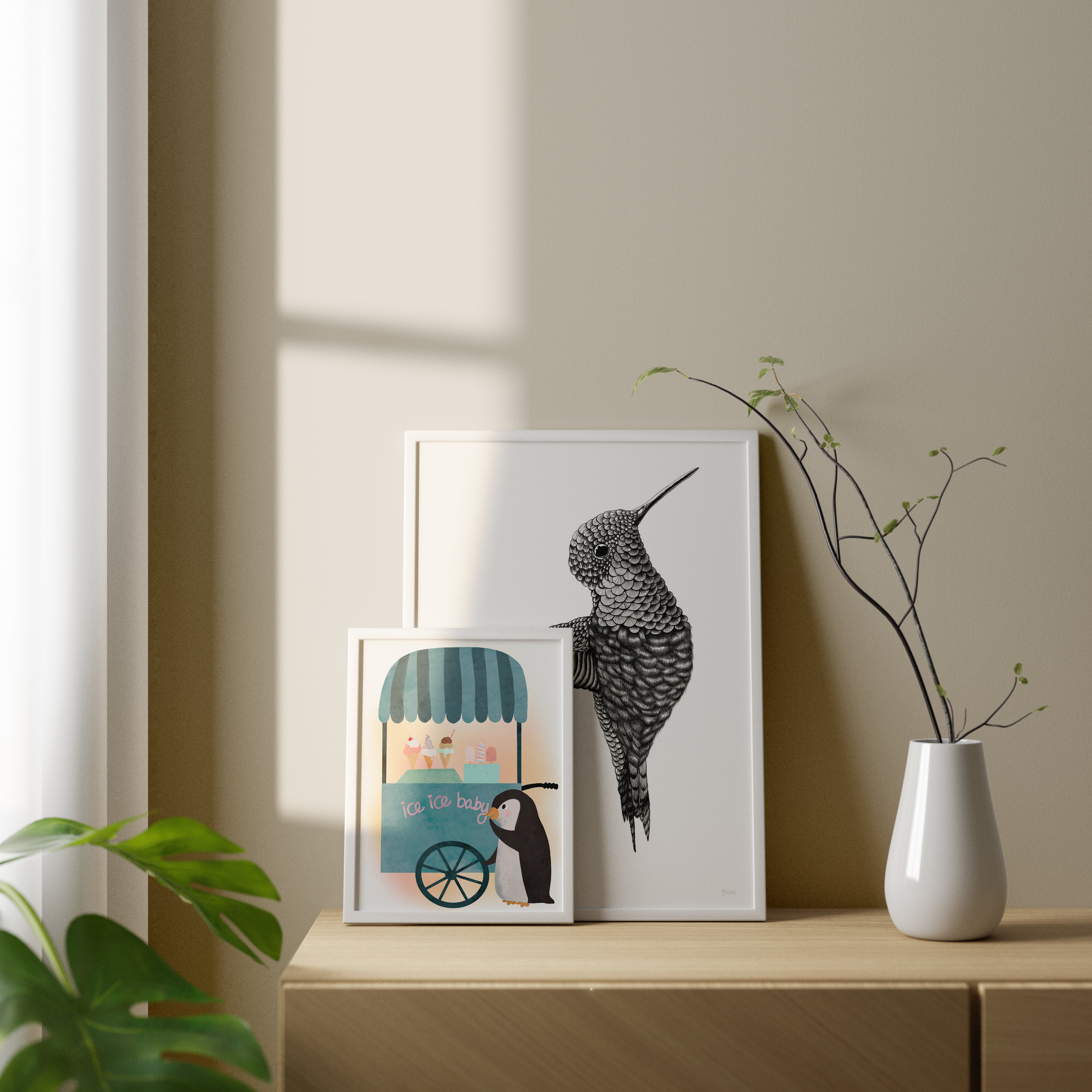 Poster & Frame  Willero Illustration Ice-Ice-Baby plakat