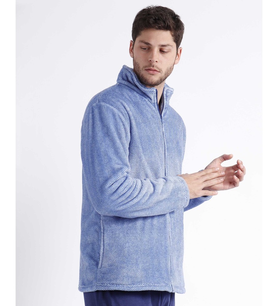 Robe Admas Spike de mangas compridas azul