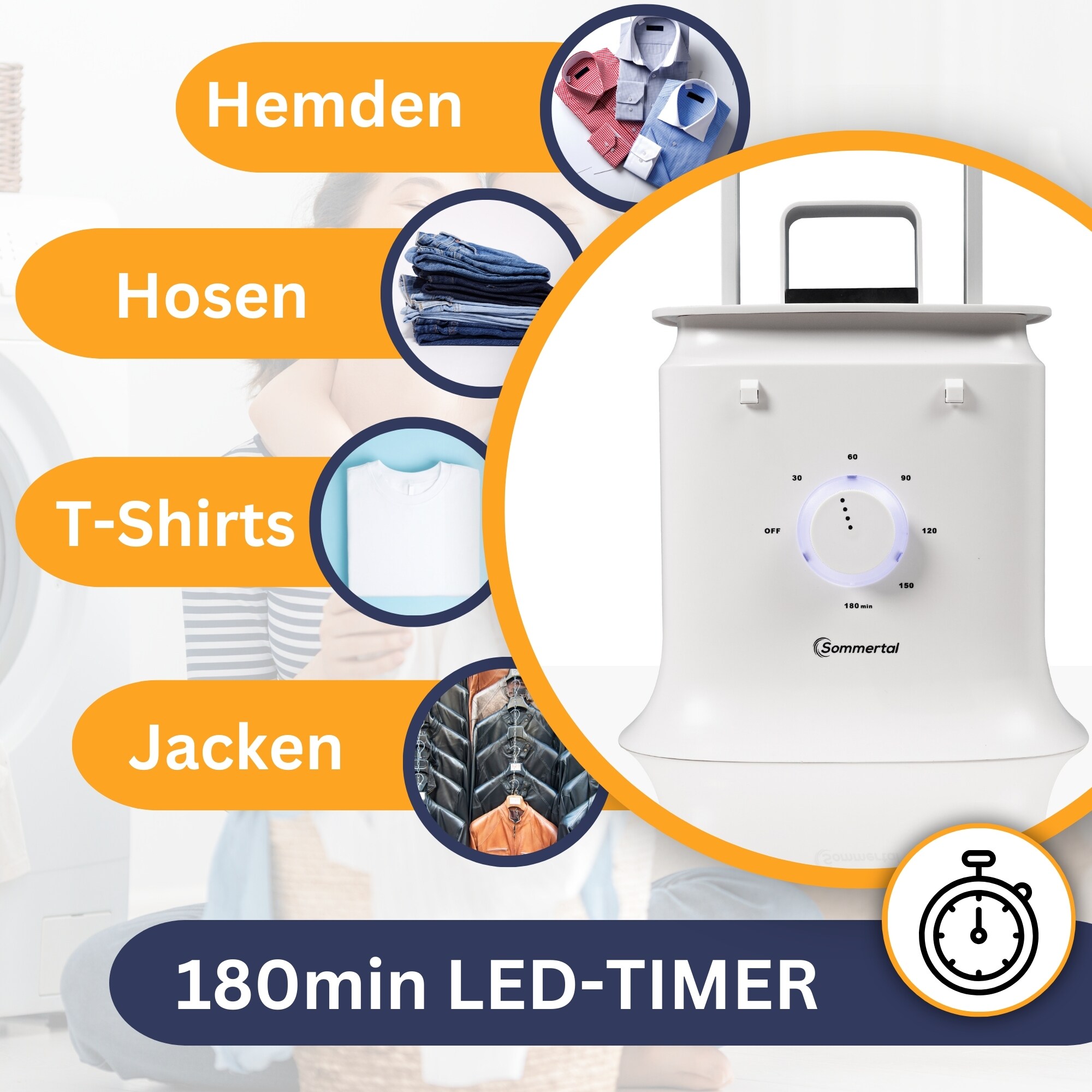 Sommertal Bügelpuppe Gentleman – Hemdenbügler & Bügelmaschine für Hemden, Blusen, T-Shirts, Hosen – Bügelautomat mit 2-in-1 Bügeln & Trocknen Funktionen – effiziente Bügelhilfe