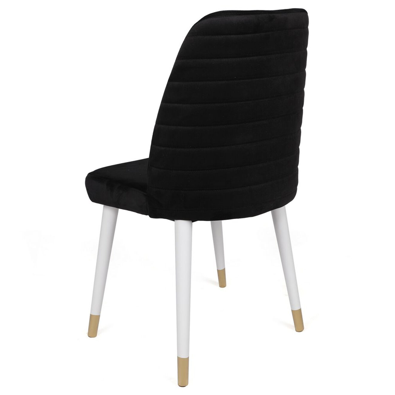 Homitis 2 Chaises Hugo noir/blanc/doré - 50x90x49 cm