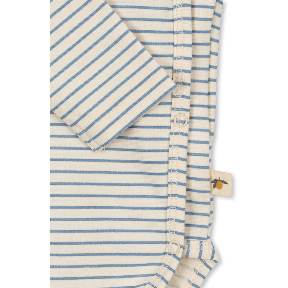 Køb Konges Sløjd Stripe Bluie Basic Ls Newborn Body GOTS