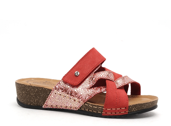Flyflot mules et sabots plats femme flocka rouge