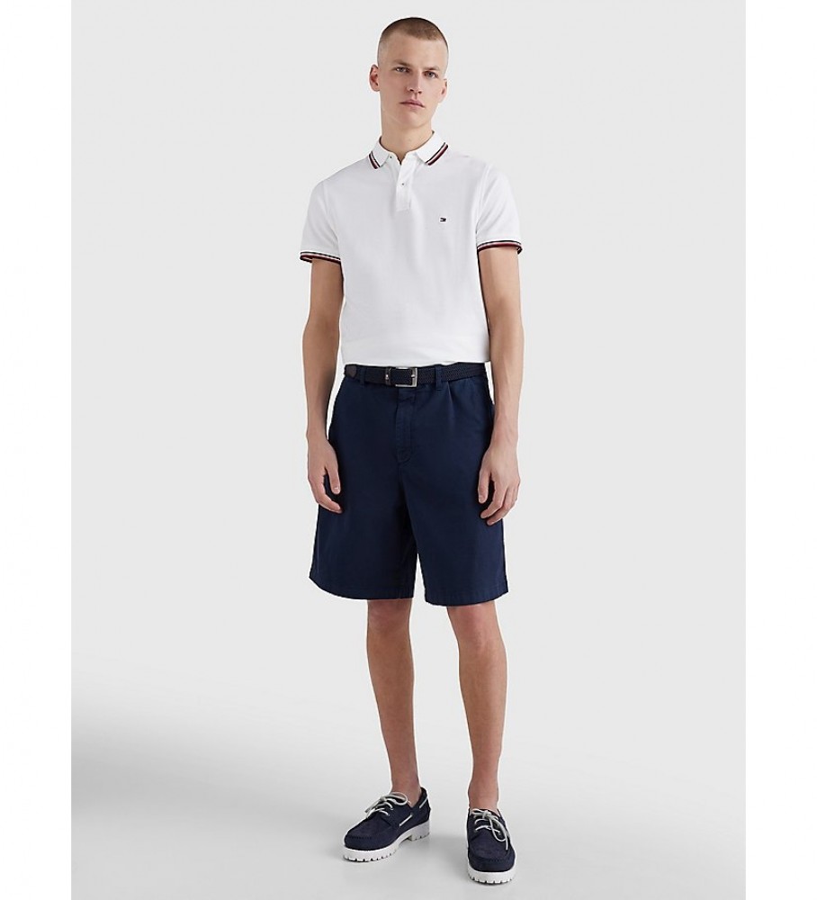 Polo Tommy Hilfiger Core Tommy Tipped Slim branca