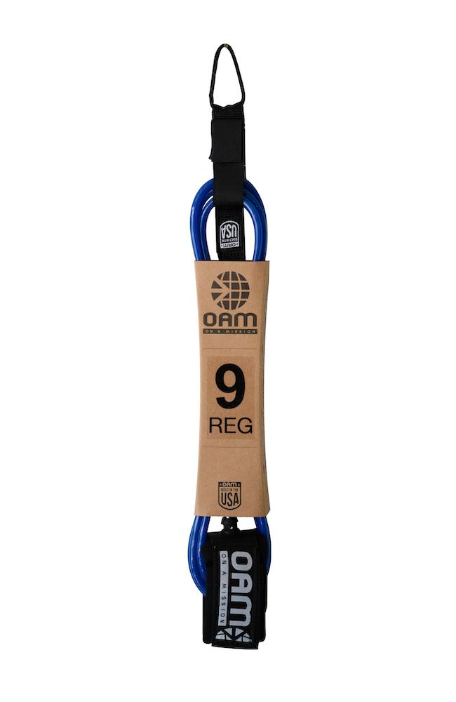 O.A.M Leash Regular - 9'0 Made in USA Navy