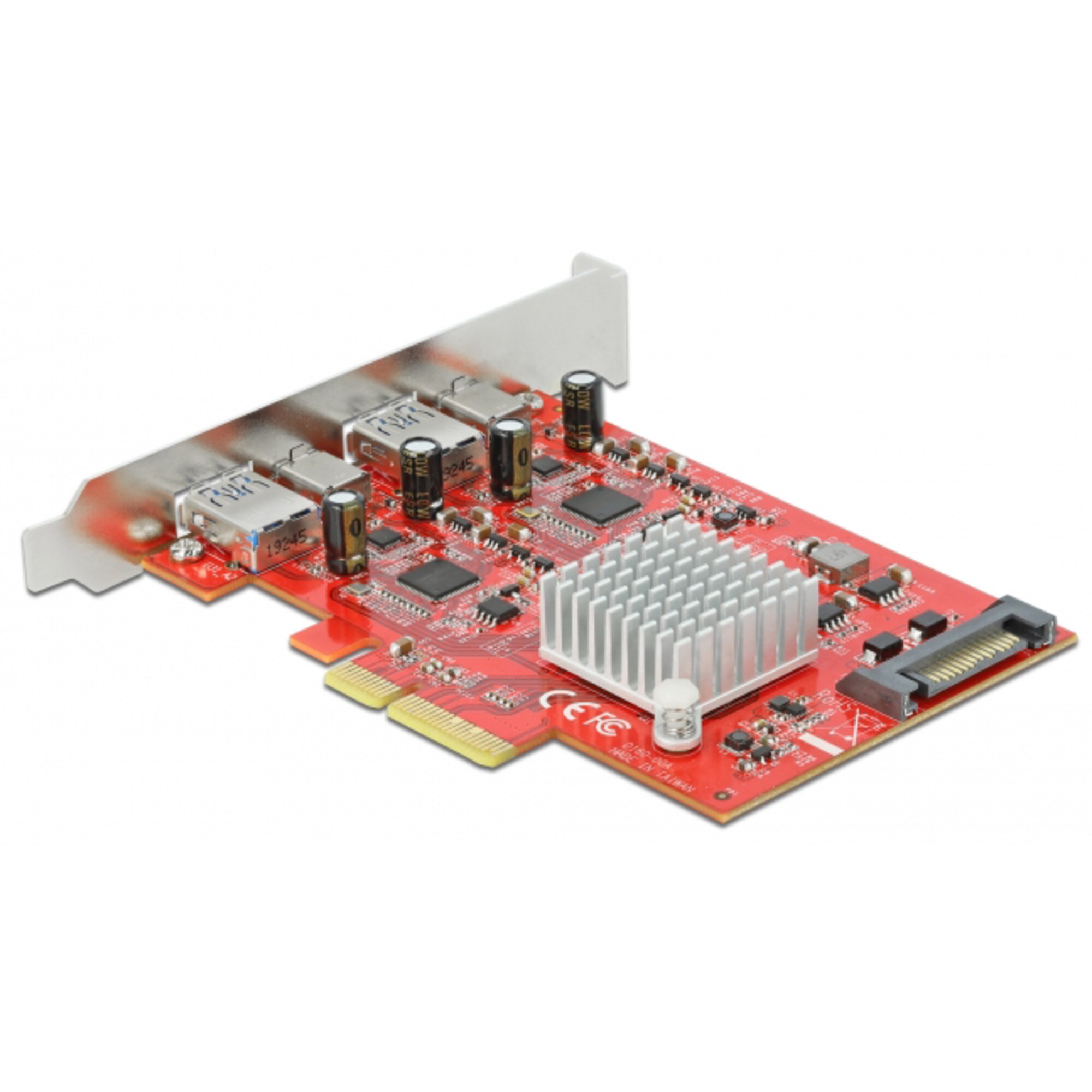 DeLOCK USB-Controller PCIe x4> 2x USB 3.2 Gen 2 Typ-A + 2x USB-C