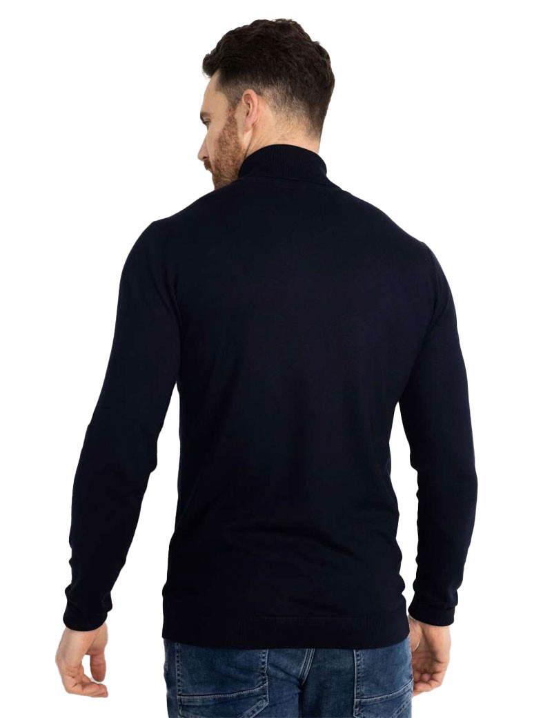 PETROL IND PULL COL ROULÉ HOMME BLEU MARINE