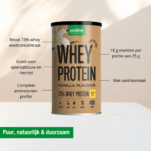 Purasana Wei Proteine 73% Vanille Poeder 400GR