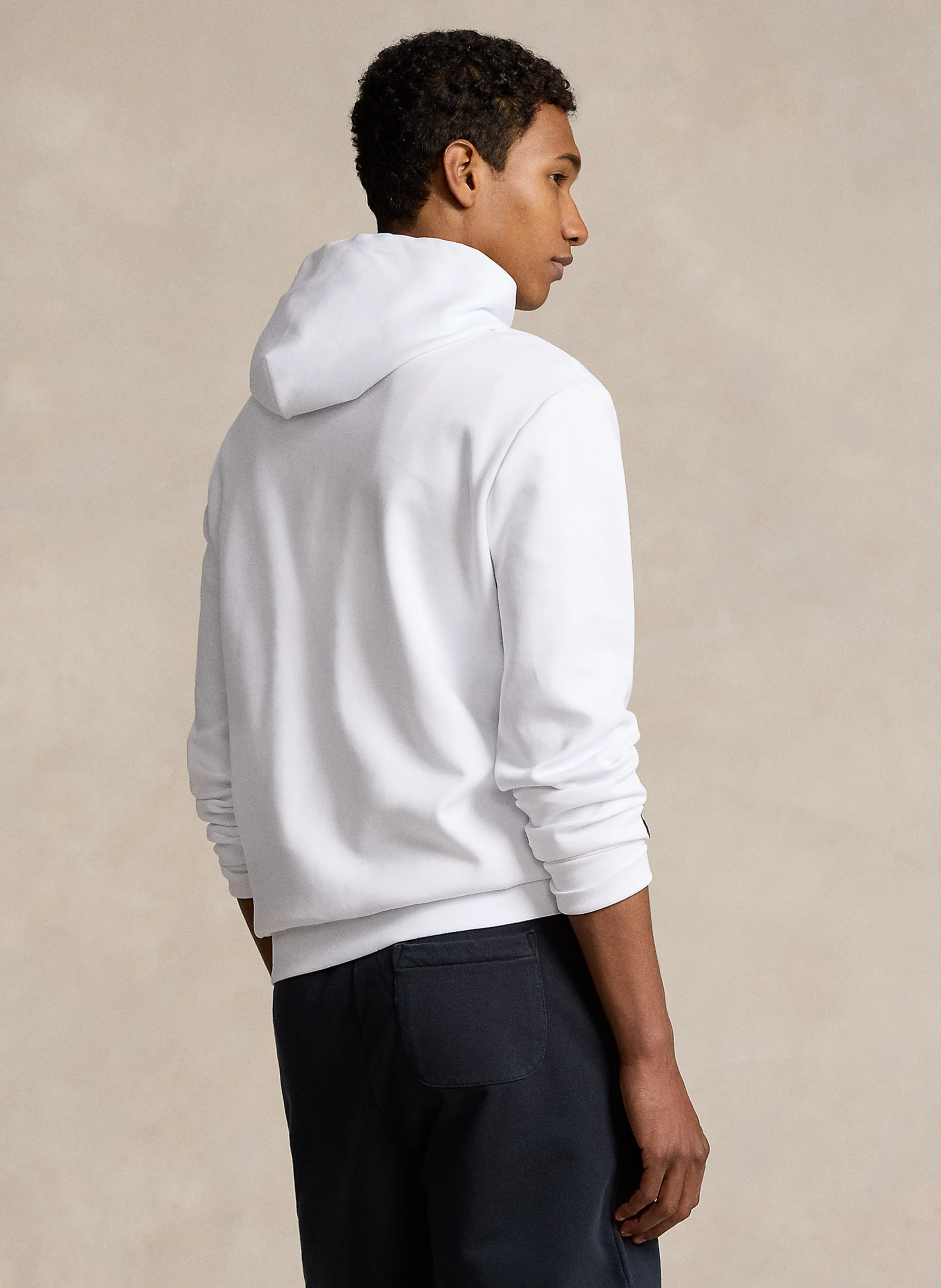 Sweat à capuche droit en coton mélangé | Blanc