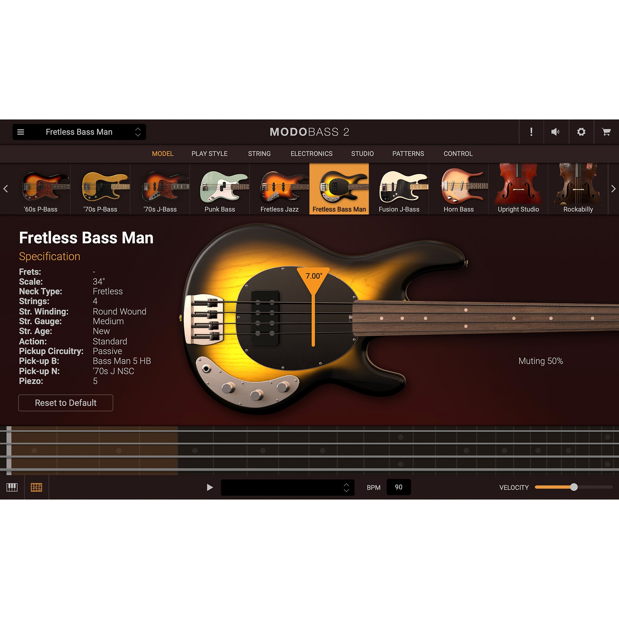 IK Multimedia MODO Bass 2.0 virtuele basgitaar plug-in (download)